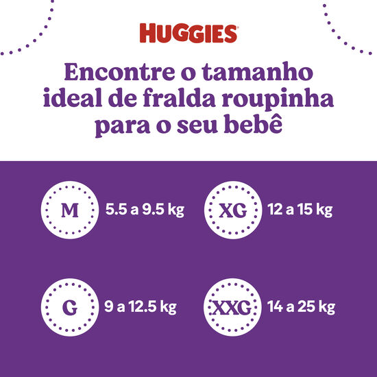 Fralda Huggies Tripla Proteção Roupinha XXG - 22 fraldas